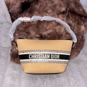 Dior Beige and Black Cosmetic Bag